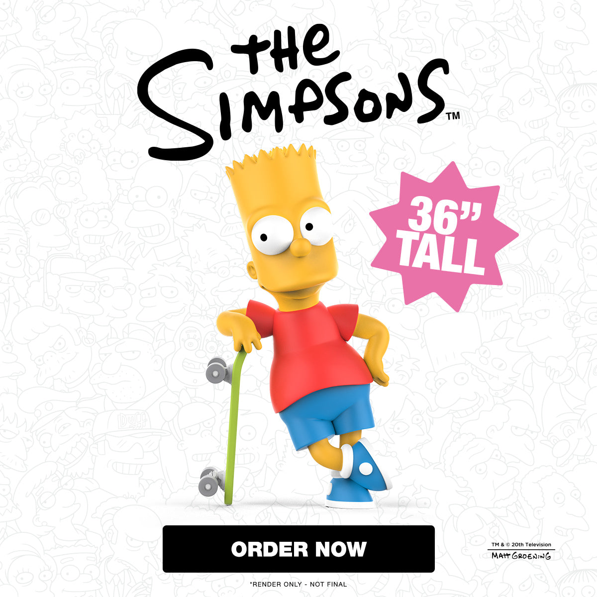The Simpsons - Bart Simpson 36" Art Giant - Kidrobot
