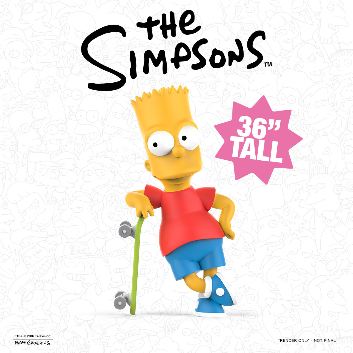 The Simpsons Bart Simpson 36" Art Giant (PRE ORDER)