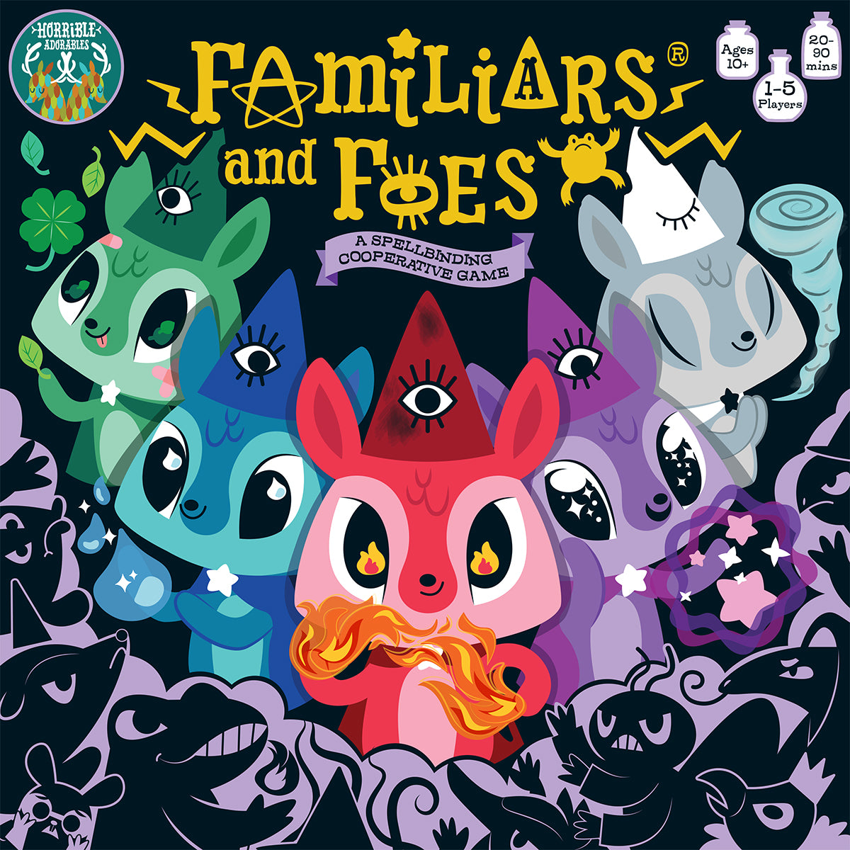 Horrible Adorables Familiars and Foes: A Spellbinding Cooperative Board Game - Box Cover