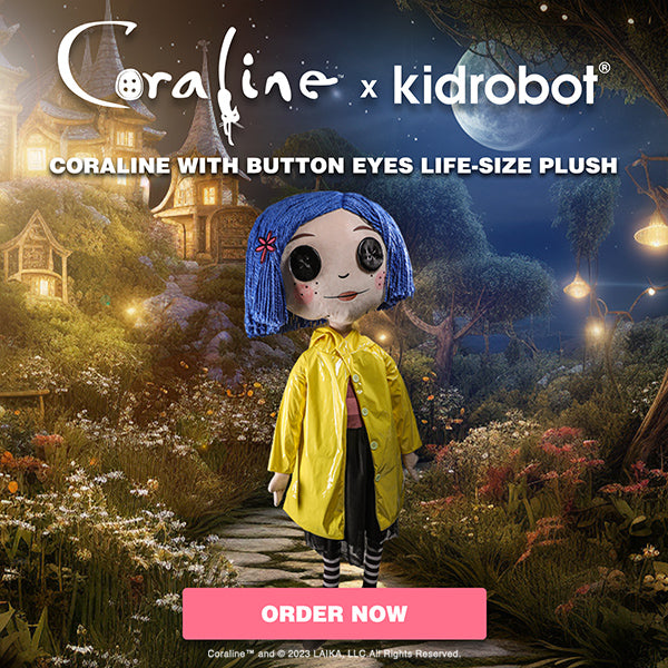 Coraline with Button Eyes Life-Size Plush Doll (PRE-ORDER) - Kidrobot