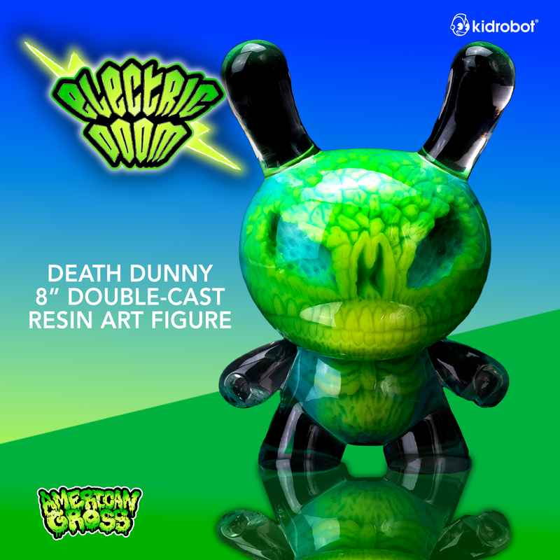 Electric Doom Death Dunny 8" Double-Cast Resin Art Figure by American Gross - Limited Edition - Kidrobot.com Exclusive