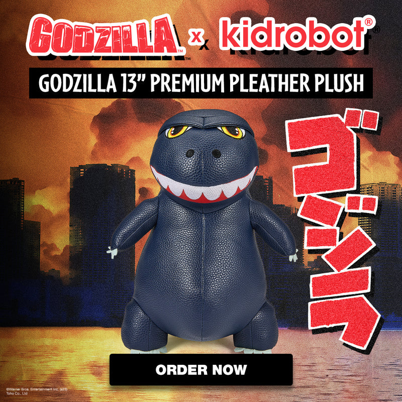 Godzilla-13" Premium Plush- Blue metallic Pleather