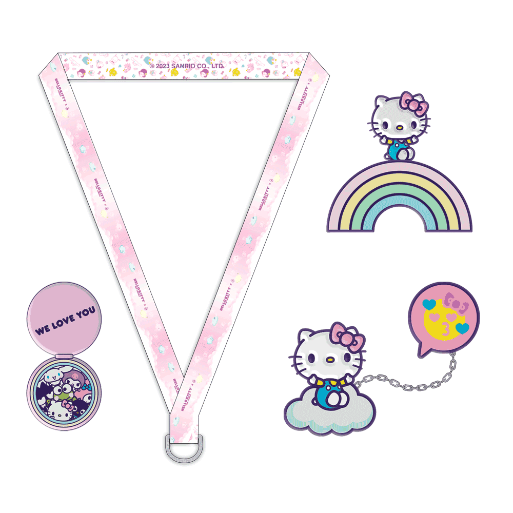 2023 CON EXCLUSIVE: Hello Kitty® and Friends Kawaii Tokyo 1.5" Premium Pins and Lanyard Set (Limited Edition of 700) - Kidrobot