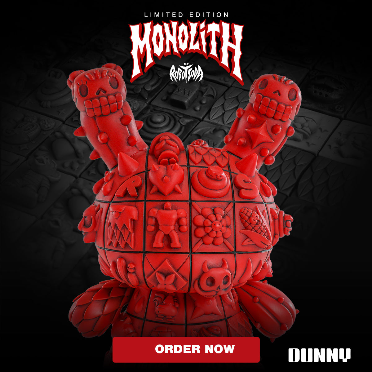 MONOLITH Dunny 8" Sculpted Vinyl Art Figure by ROBOT SODA - Sangre Edition (Limited to 150) - Kidrobot