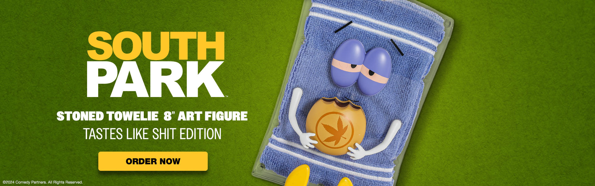 South Park Stoned Towelie with Tegridy Burger Art Figure - Kidrobot.com