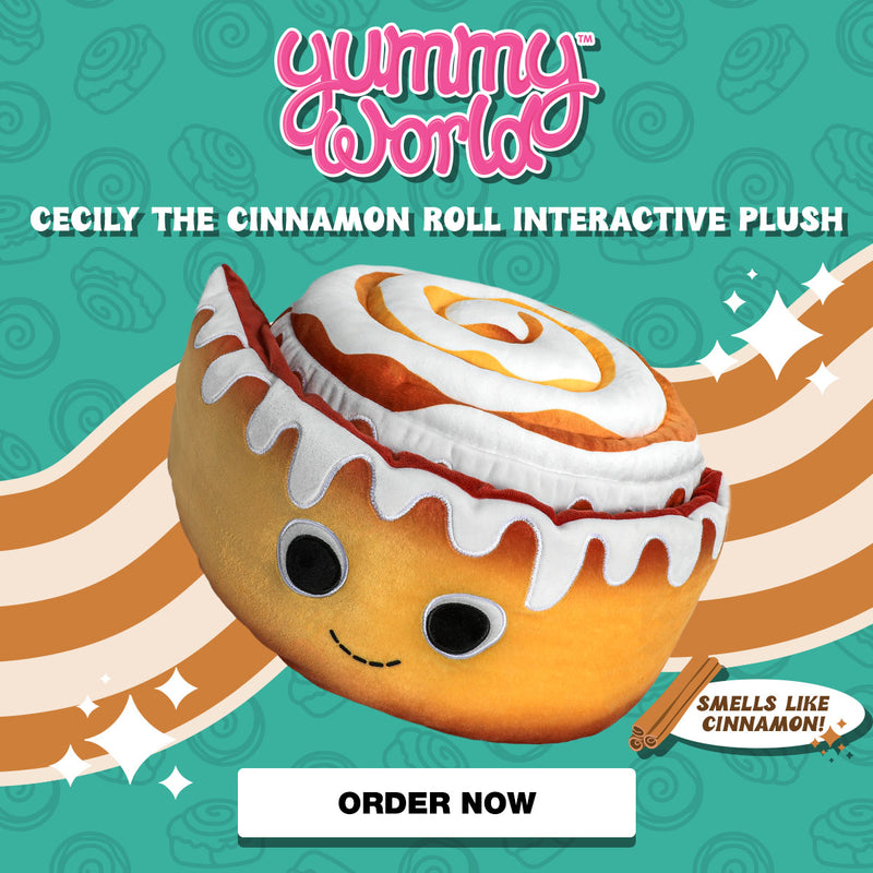 Yummy World Scented Cinnamon Roll Interactive Plush