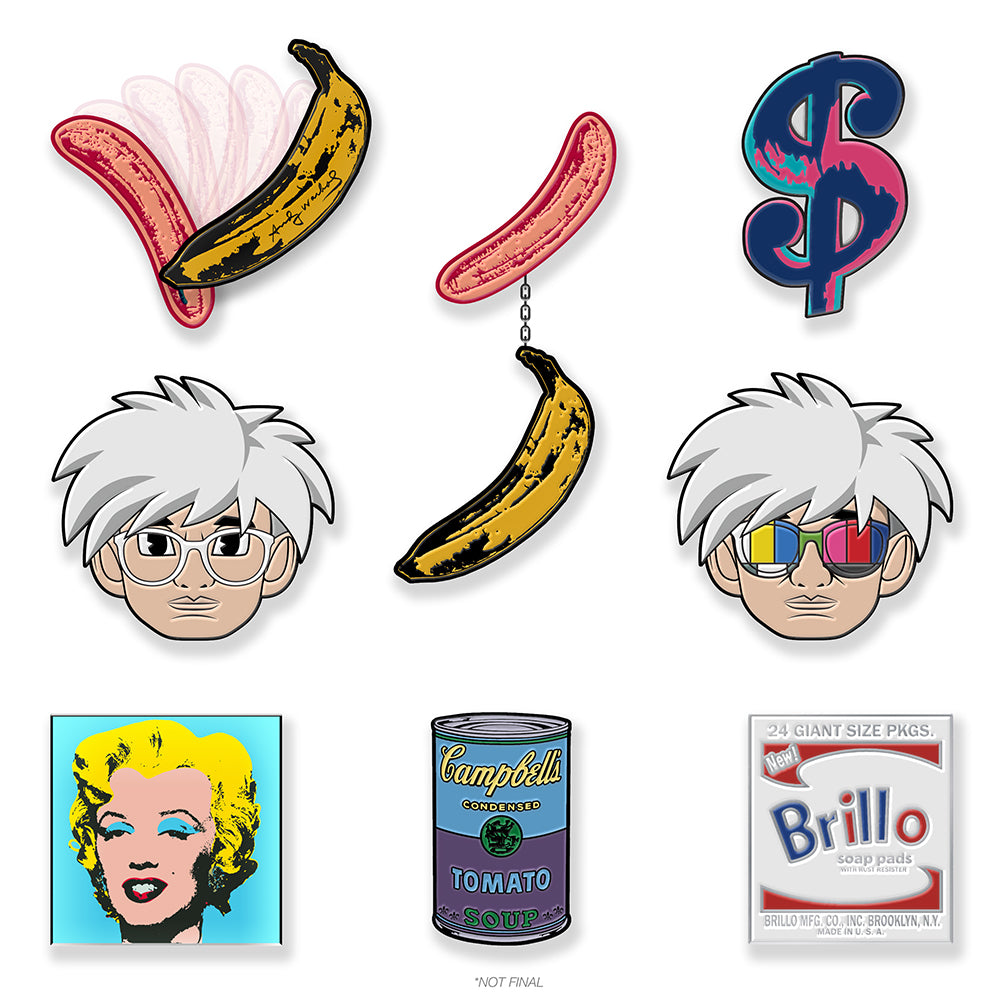 Andy Warhol Deluxe Enamel Pins (PRE-ORDER) - Kidrobot