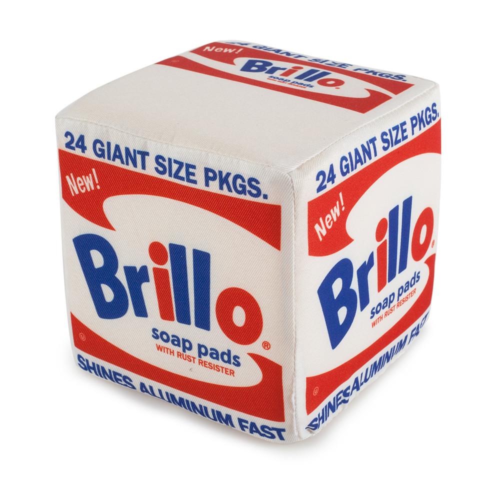 Andy Warhol White Brillo Box Medium Pop Art Plush by Kidrobot - Kidrobot - Designer Art Toys