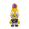 Limited edition Pink Glaze Homer vinyl mini figure from The Simpsons, showcasing Punk Homer with donut details, 3-inch collectible.