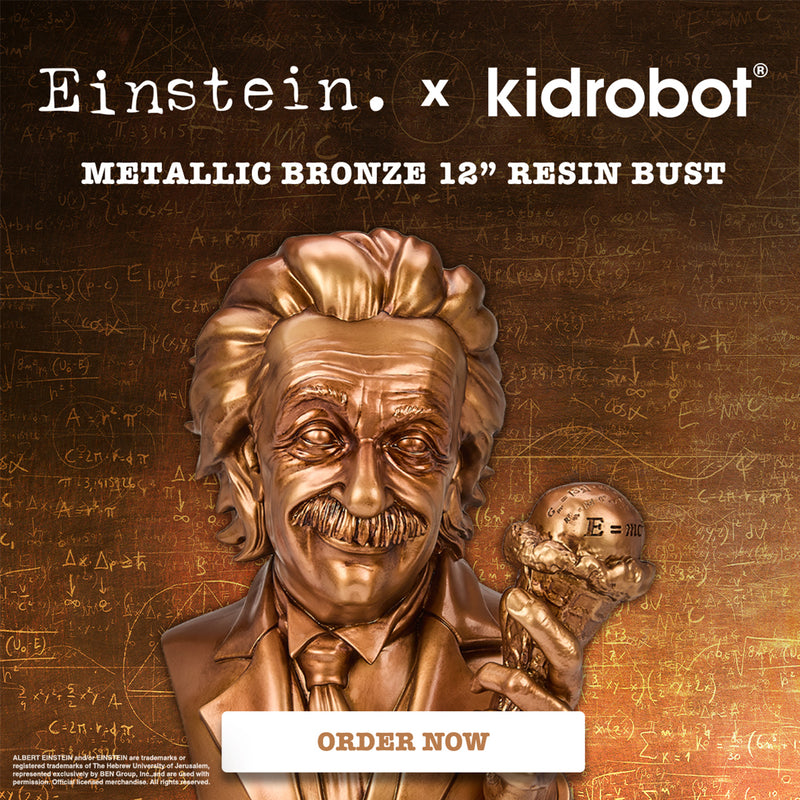 Metallic Bronze Albert Einstein Resin Bust