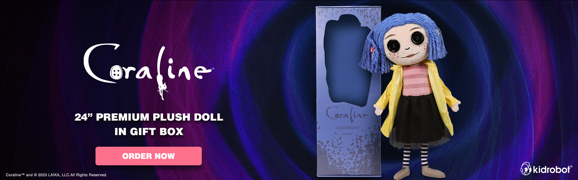 Coraline 24” Premium Plush Doll in Gift Box