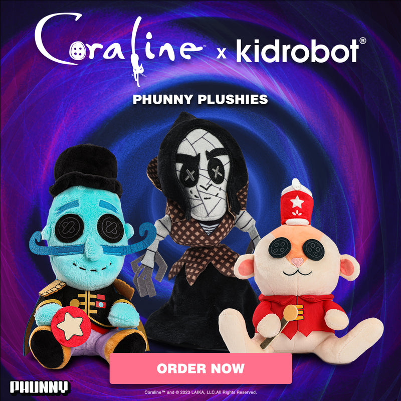 Coraline Jumping Circus Mouse Phunny Plush (PRE-ORDER) - Kidrobot