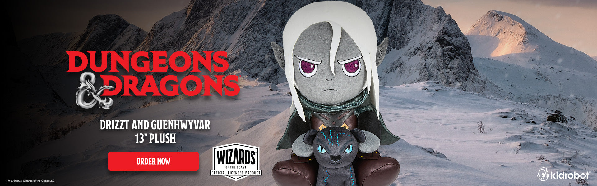 Dungeons & Dragons Drizzt and Guenhwyvar 13" Plush