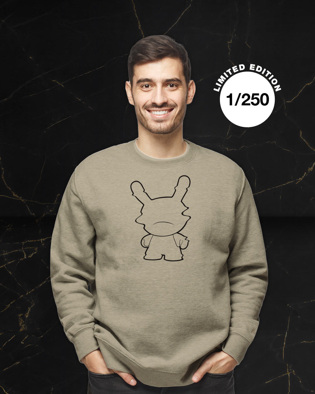 BLACK FRIDAY! Dunny Glitch Unisex Oversized Pullover Sweatshirt (Limited Edition of 250) (PRE-ORDER) - Kidrobot