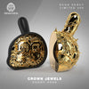 Limited edition 12-inch Dunny art figure by Tristan Eaton, Crown Jewels black and gold design, celebrating 20th anniversary.