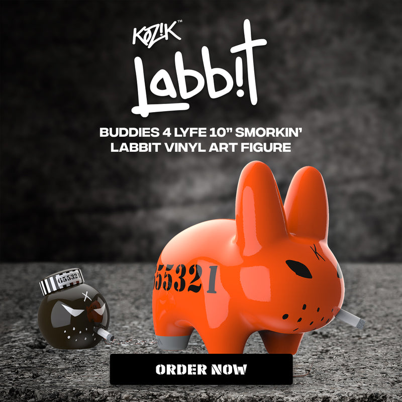 Buddies 4 Lyfe 10” Smorkin’ Labbit Vinyl Art Figure by Frank Kozik (PRE-ORDER)