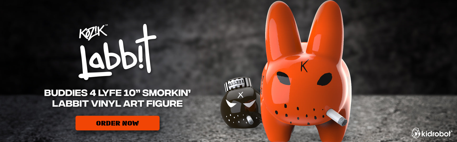 Buddies 4 Lyfe 10” Smorkin’ Labbit Vinyl Art Figure by Frank Kozik (PRE-ORDER)