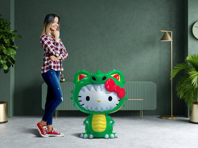 Hello Kitty® Green Kaiju 36" Art Giant Fiberglass Figure (PRE-ORDER) - Kidrobot