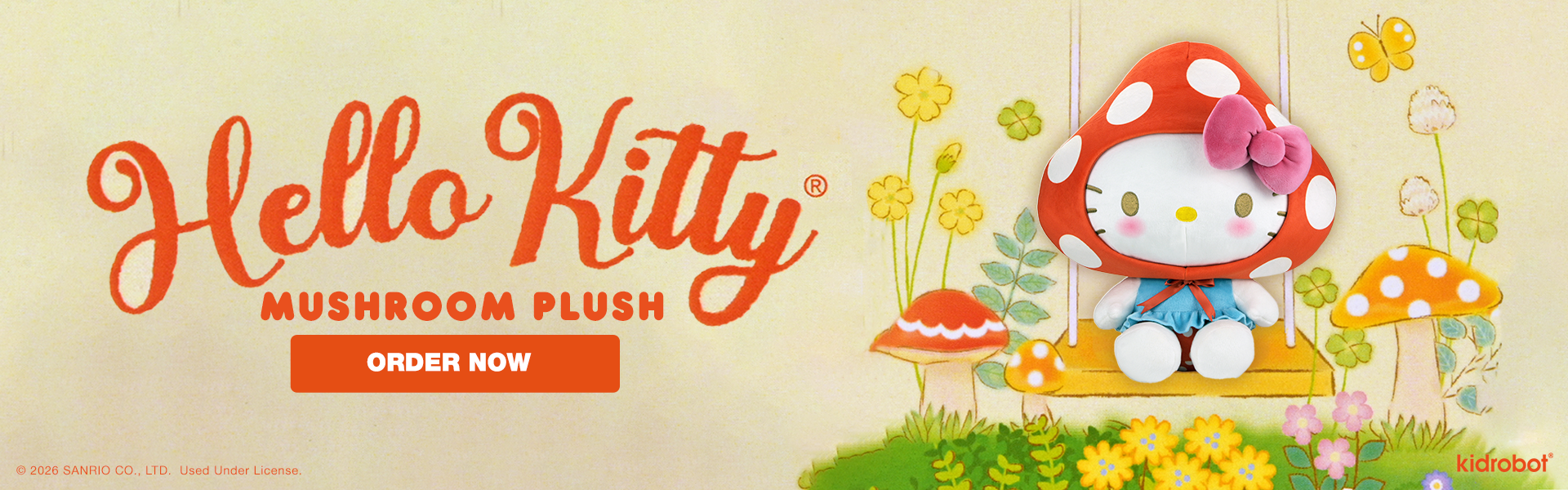 Hello Kitty® Mushroom Plush - Kidrobot