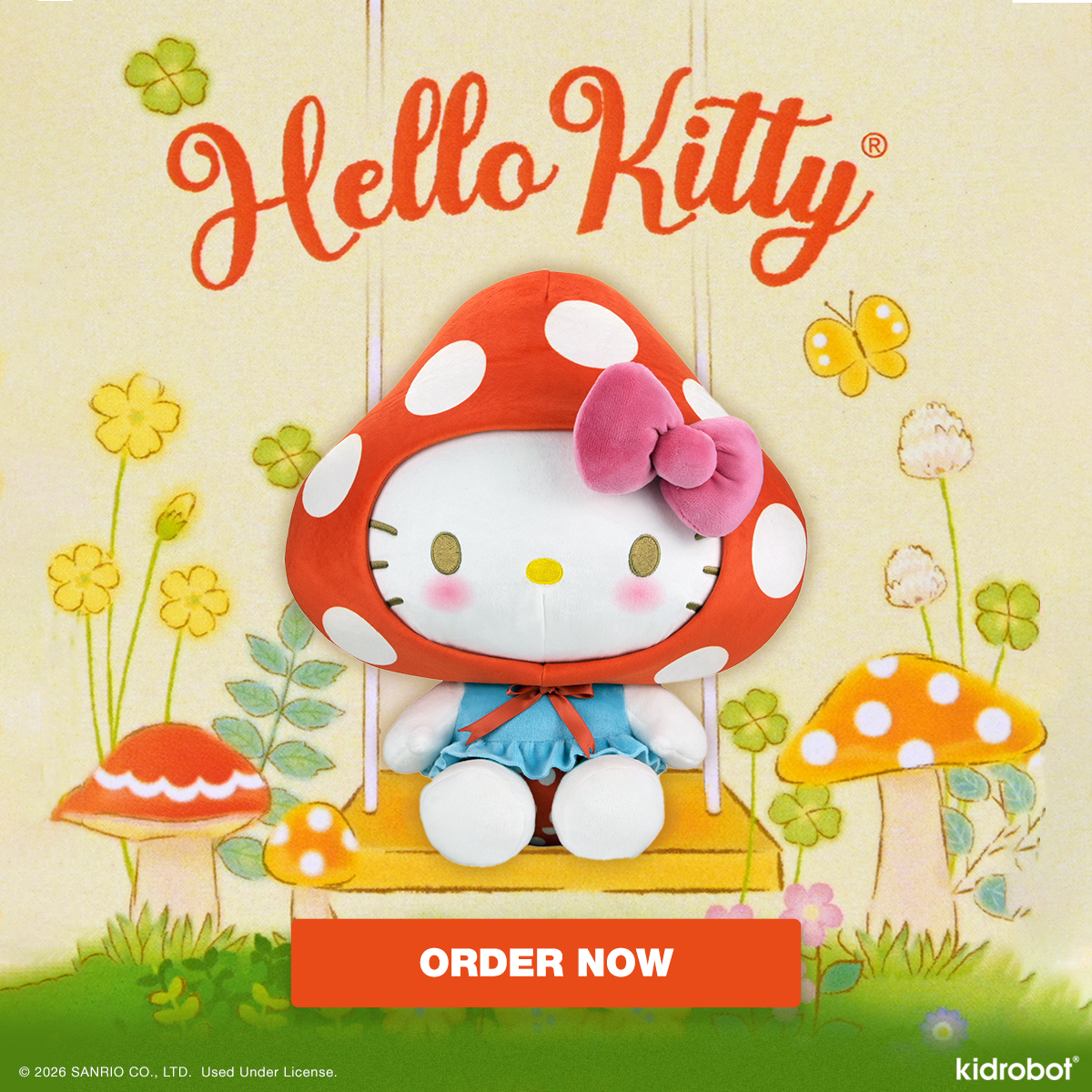 Hello Kitty® Mushroom Plush - Kidrobot