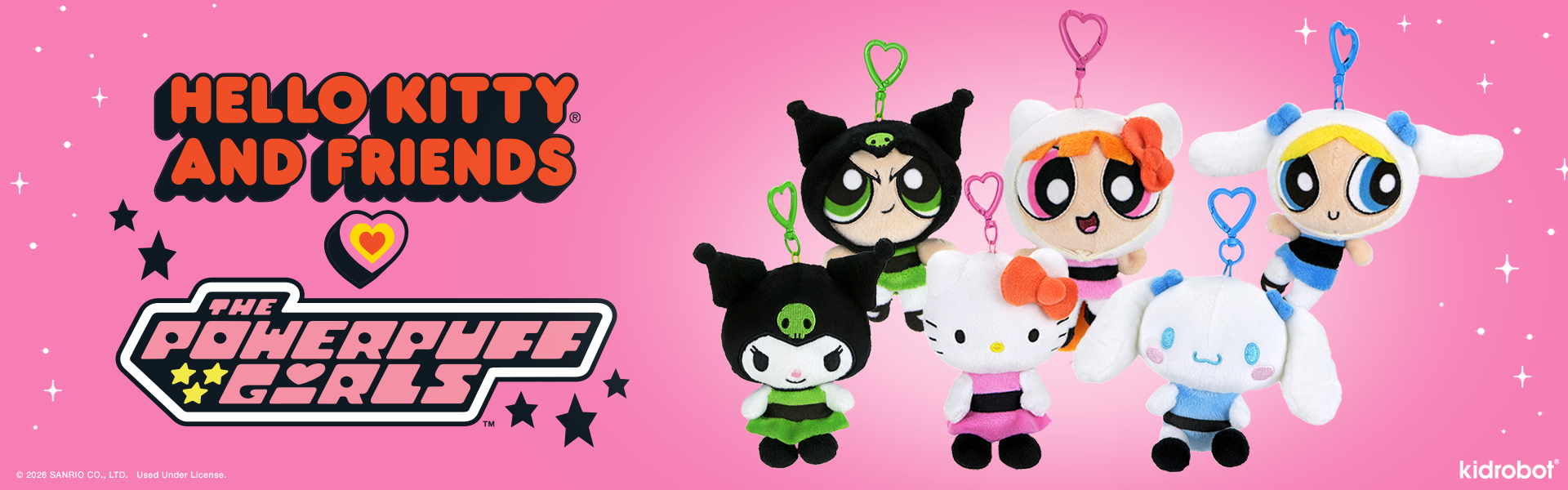 Hello Kitty® and Friends x The Powerpuff Girls - Blind Box Plush Charms - Kidrobot