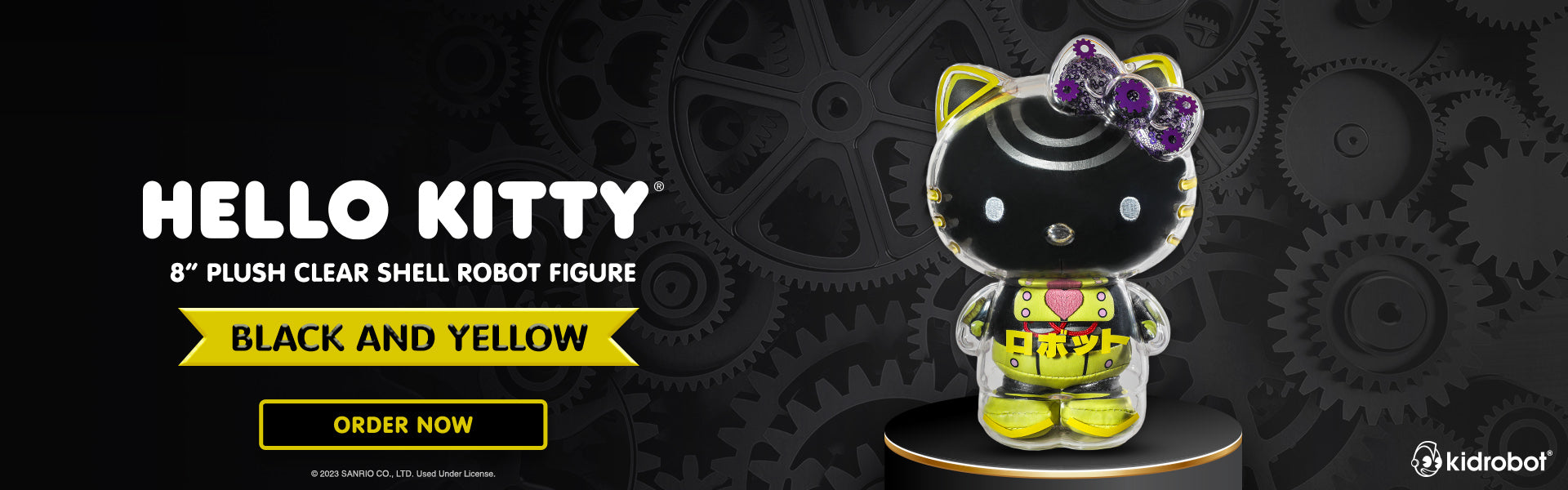 BLACK FRIDAY! Hello Kitty® 8” Plush Clear Shell Robot Figure - Kidrobot.com Exclusive