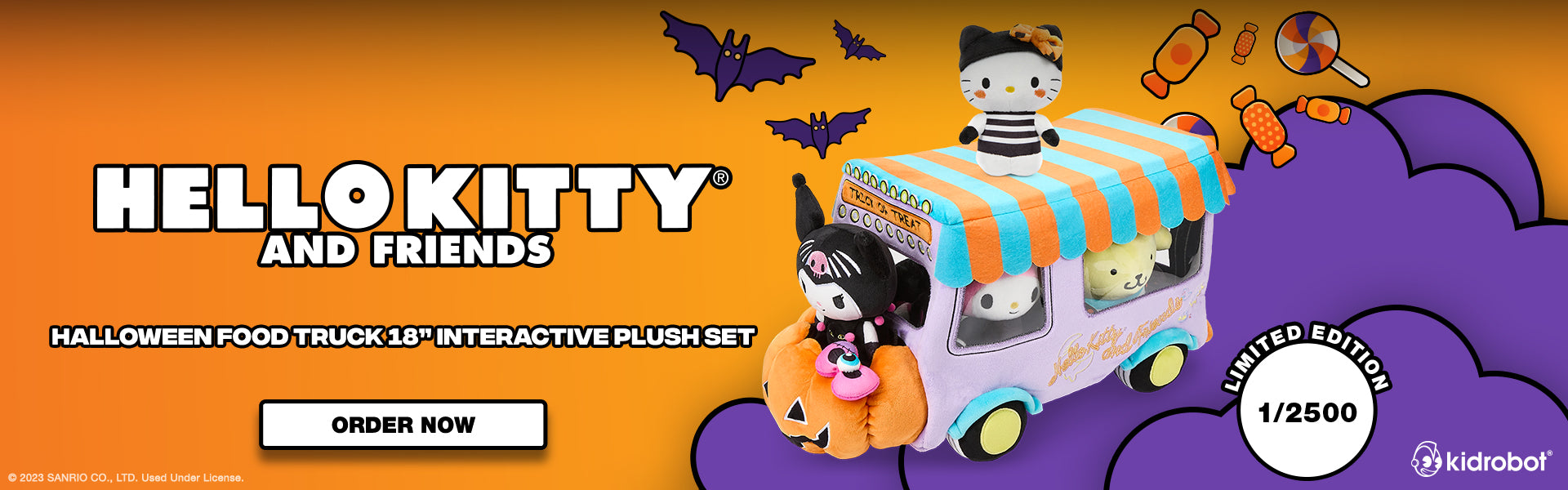 Hello Kitty® and Friends Halloween Food Truck 18” Interactive Plush Set (Limited Edition of 2500) (PRE-ORDER)