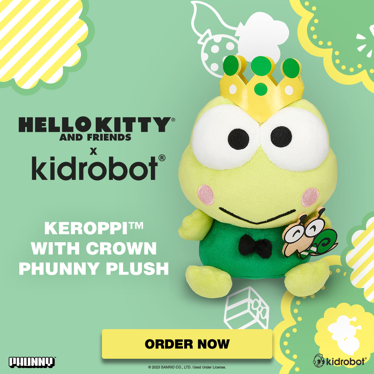 Kidrobot Hello Kitty & Friends Keroppi Dracula 13-Inch Plush Toy - Sanrio Collectible Stuffed Animal - View #14