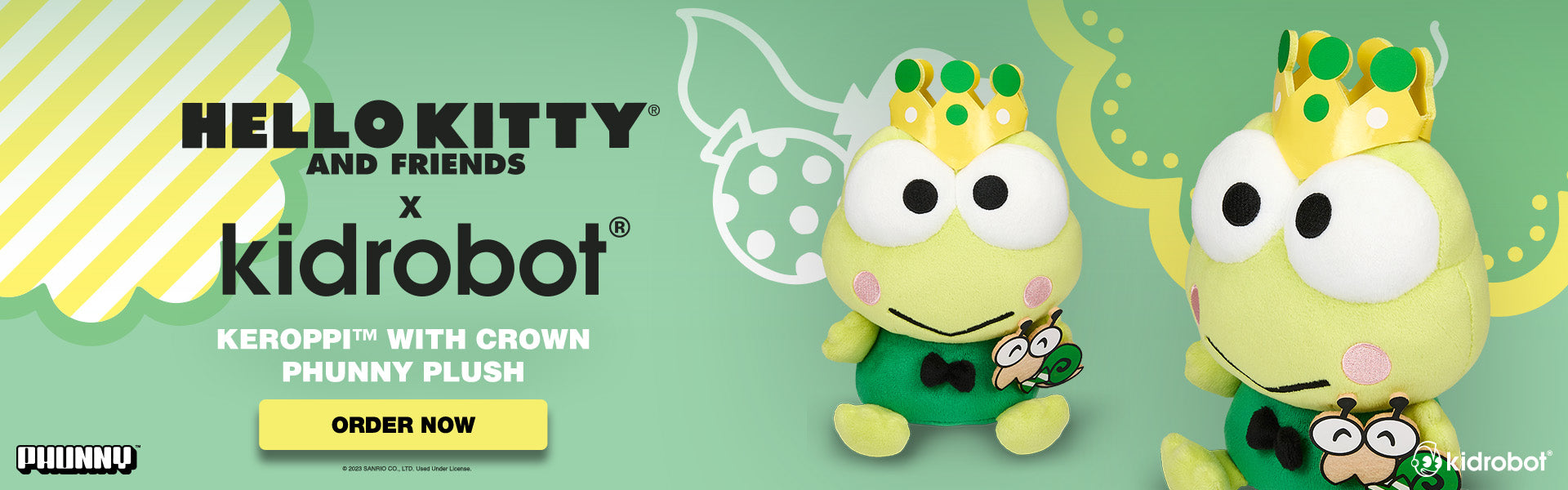 Kidrobot Hello Kitty & Friends Keroppi Dracula 13-Inch Plush Toy - Sanrio Collectible Stuffed Animal - View #6
