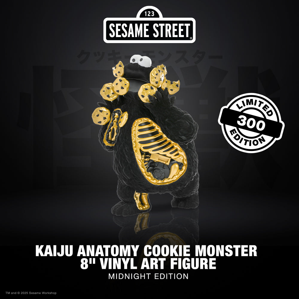 Sesame Street - Kaiju Anatomy Cookie Monster 8" Vinyl Art Figure - Midnight Edition (Limited Edition of 300) - Kidrobot.com Exclusive