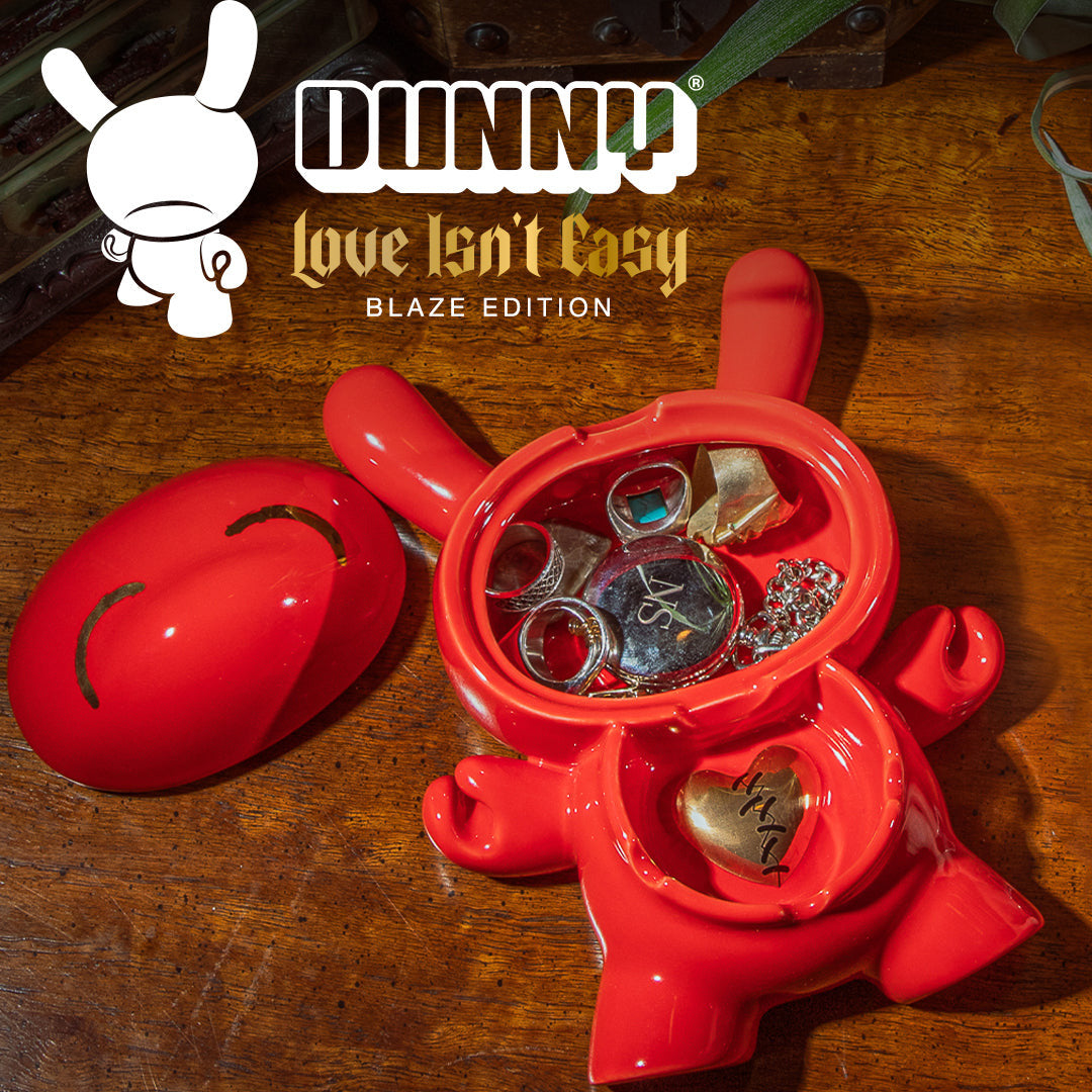 L.I.E. (LOVE ISN’T EASY) Dunny Ceramic Ashtray: BLAZE Edition - Kidrobot