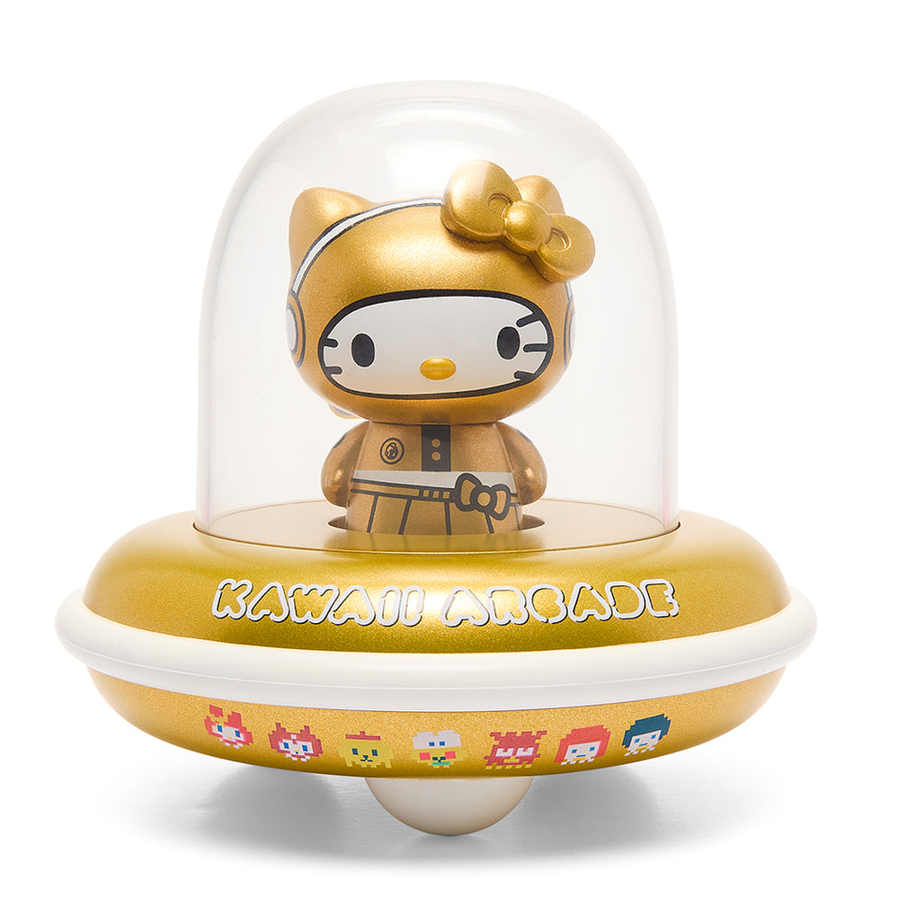 Hello Kitty® UFO Arcade Gamer 5" Vinyl Figure White and Gold Edition