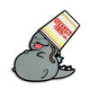 Godzilla enamel pin from Nissin Cup Noodles x Godzilla 1.5-inch premium pin series, featuring detailed Godzilla design.
