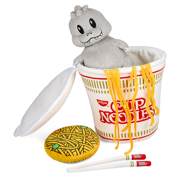 Nissin® x Godzilla 10" Interactive Plush Godzilla in Cup Noodles® Kidrobot
