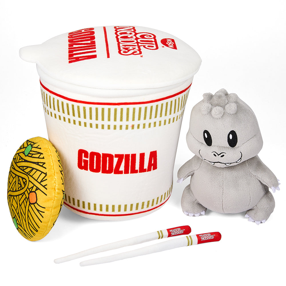 Nissin® x Godzilla - 10 Interactive Plush - Godzilla in Cup Noodles® -  Kidrobot