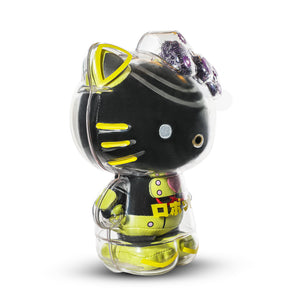 Hello Kitty 8 Inch Plush Clear Shell Robot Figure - Black and Yellow Edition - Kidrobot - Angle View
