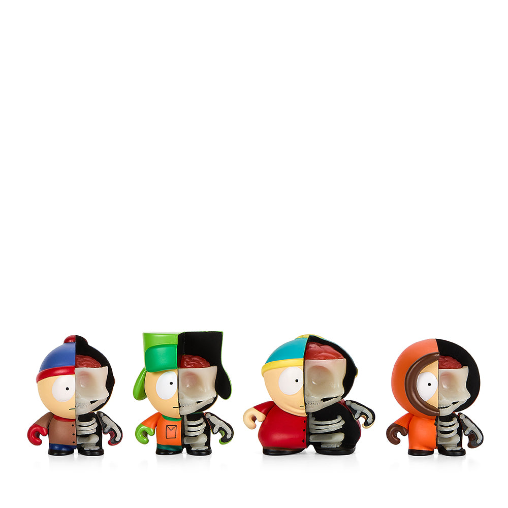 South Park Anatomy Boys 2" Vinyl Figure 4-Pack Glow-in-the-Dark Edition - Kidrobot