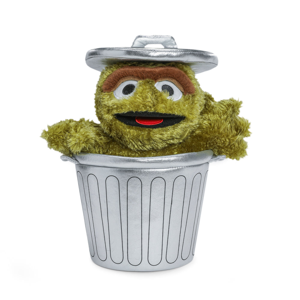 Sesame Street Oscar the Grouch in Trash Can Plush - Kidrobot