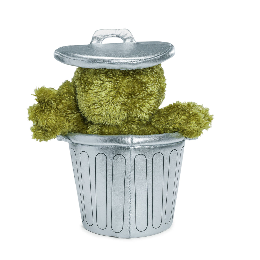 Sesame Street Oscar the Grouch in Trash Can Plush - Kidrobot