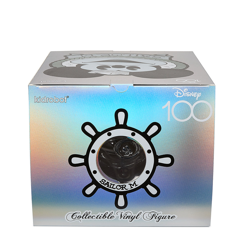 D100 Mickey Mouse "Sailor M." 8-inch Collectible Vinyl Figure by Pasa - Silver & Red Electroplate (Limited Edition of 500) (PRE-ORDER) - Kidrobot