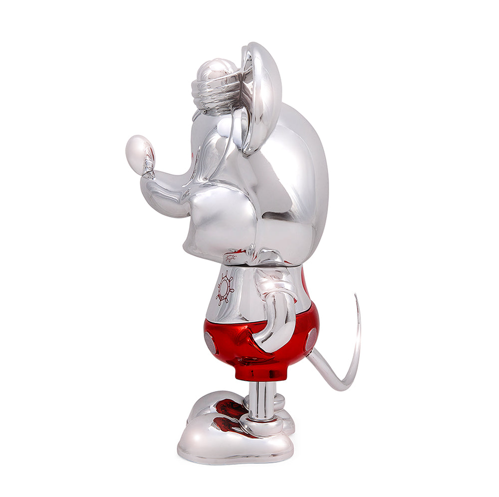 D100 Mickey Mouse "Sailor M." 8-inch Collectible Vinyl Figure by Pasa - Silver & Red Electroplate (Limited Edition of 500) (PRE-ORDER) - Kidrobot