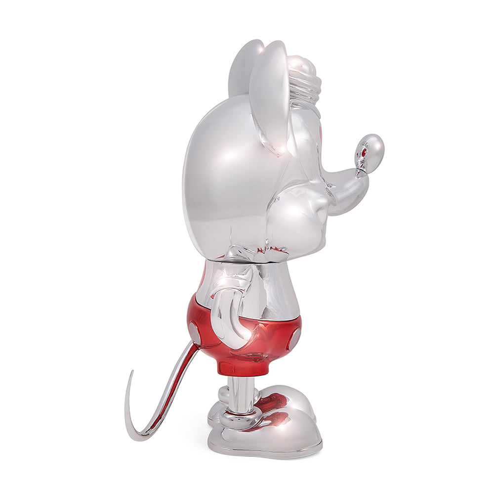 D100 Mickey Mouse "Sailor M." 8-inch Collectible Vinyl Figure by Pasa - Silver & Red Electroplate (Limited Edition of 500) (PRE-ORDER) - Kidrobot