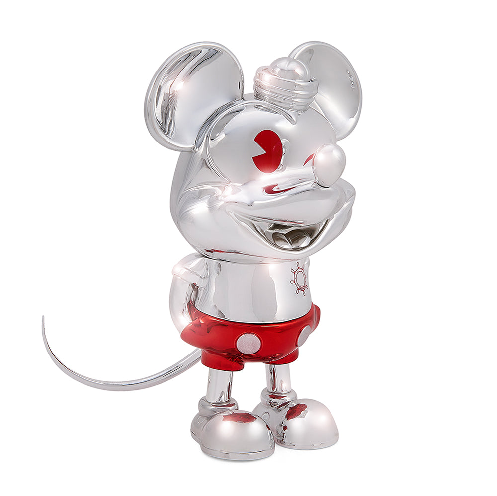 D100 Mickey Mouse "Sailor M." 8-inch Collectible Vinyl Figure by Pasa - Silver & Red Electroplate (Limited Edition of 500) (PRE-ORDER) - Kidrobot