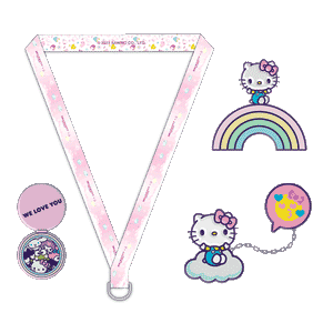 2023 CON EXCLUSIVE: Hello Kitty® and Friends Kawaii Tokyo 1.5" Premium Pins and Lanyard Set (Limited Edition of 700) - Kidrobot