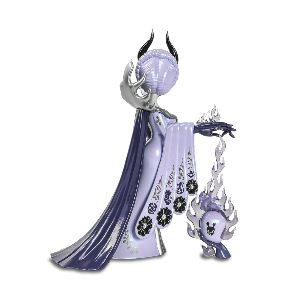 Witch Queen 8 Inch Vinyl Art Figure by Junko Mizuno - Violet Edition - Kidrobot - Side View