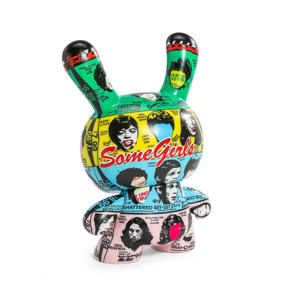 8-inch Dunny figure of The Rolling Stones Some Girls album art, limited edition icon collectible with detailed band imagery.