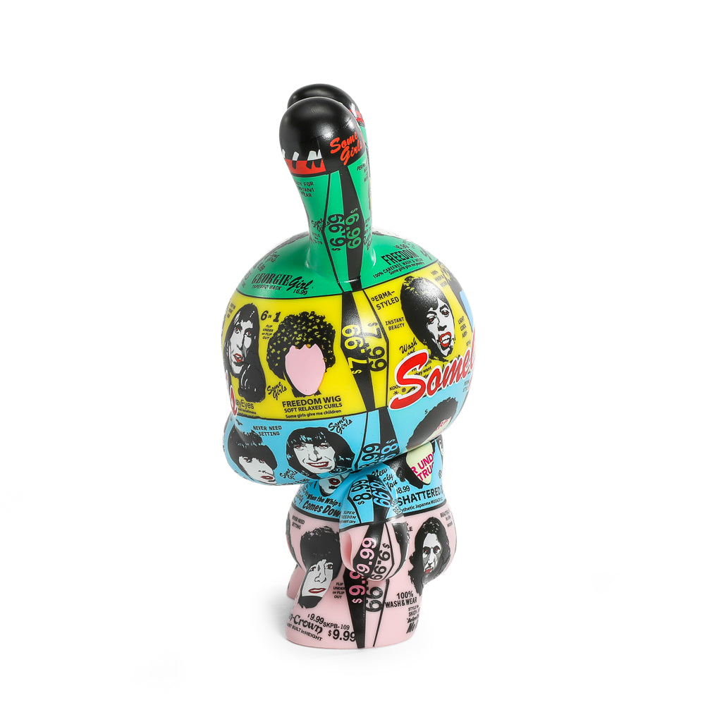 8-inch Dunny figure of The Rolling Stones Some Girls album art edition, limited release, featuring detailed band-inspired design.