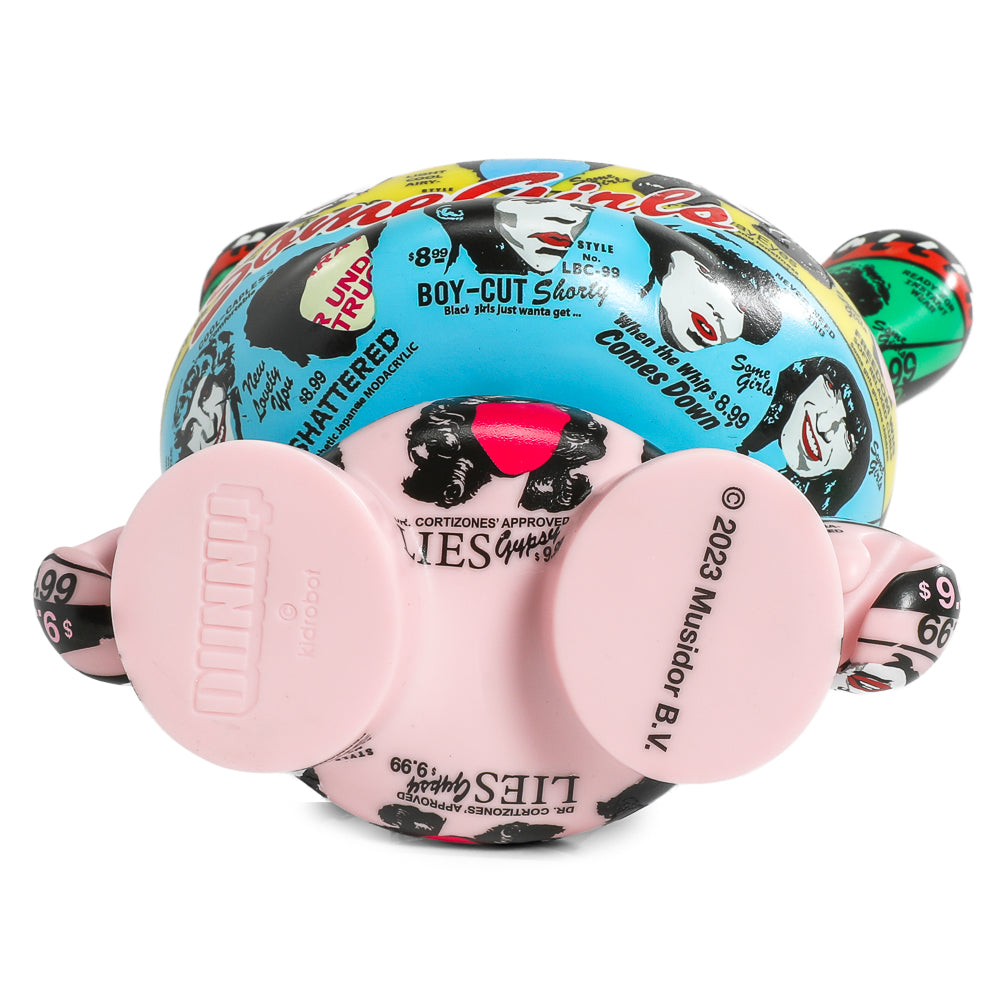 8-inch Dunny figure featuring The Rolling Stones' Some Girls album art, limited edition collectible toy by Dunny.