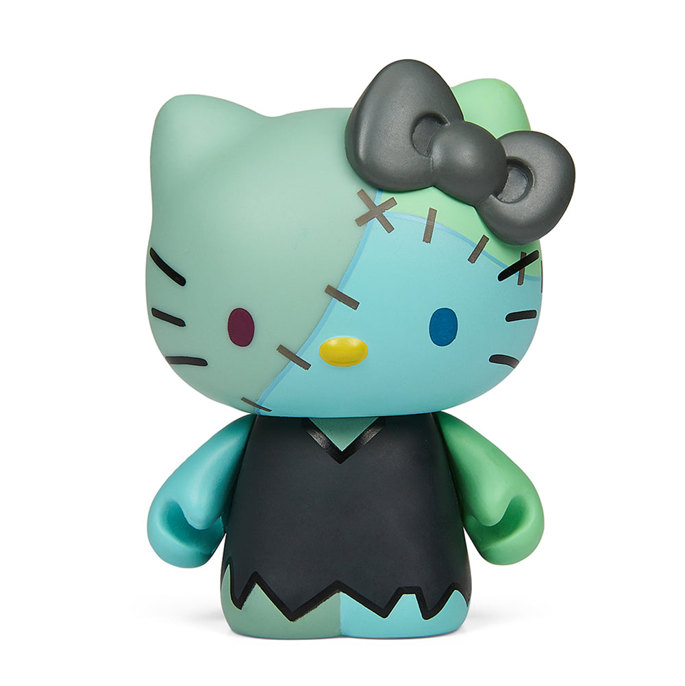 Sanrio Hello Kitty Halloween vinyl mini figure from the limited edition series, featuring a Frankenstein costume, 3-inch collectible toy.