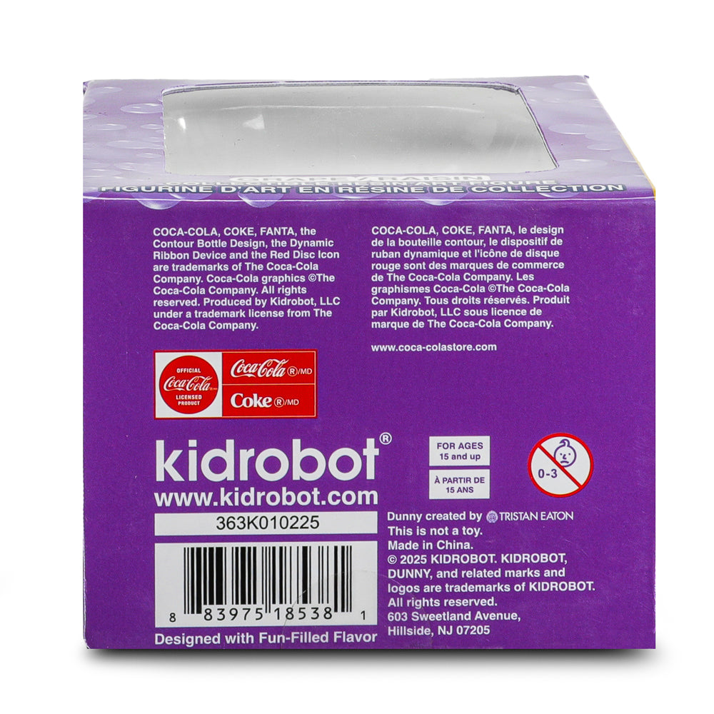 Kidrobot & Fanta® 3" Fanta Grape Resin Dunny Art Figure